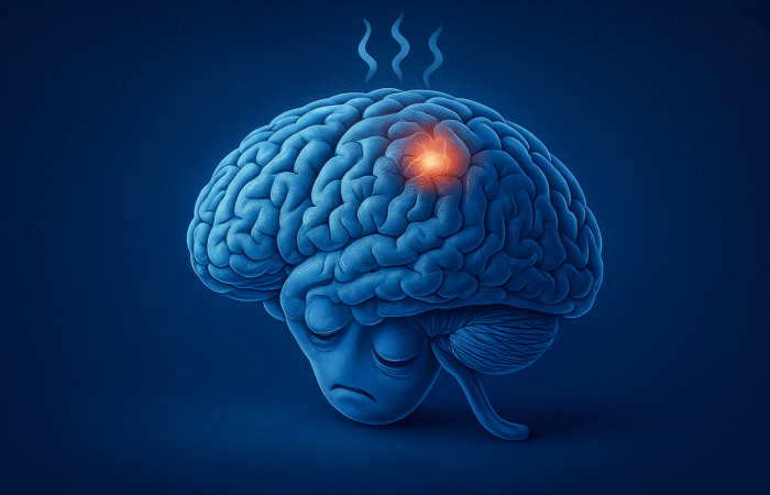 A névoa mental na menopausa é real. Entenda por que seu cérebro se sente 'lento' e aprenda 3 estratégias baseadas na neurociência para religá-lo.