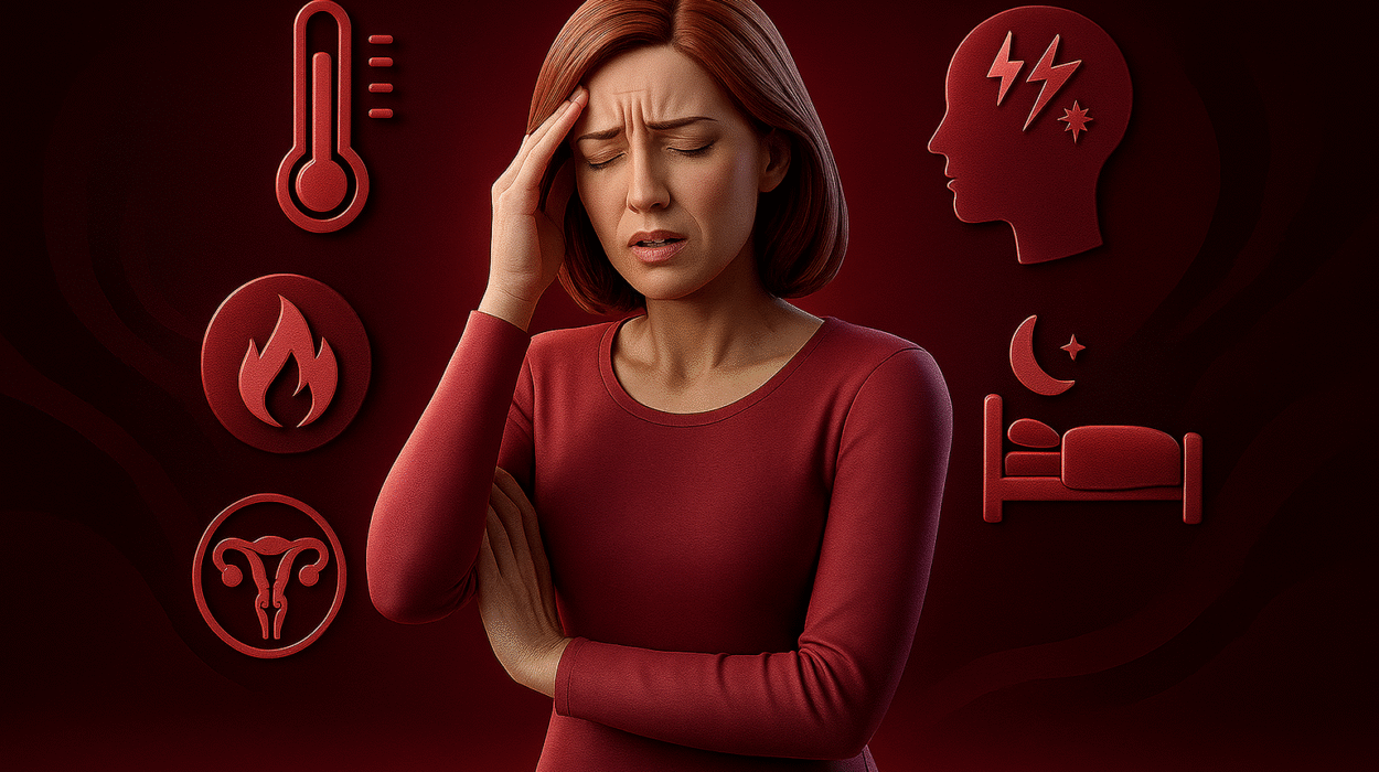 sintomas da menopausa, menopausa precoce, reposição hormonal, fogachos, menopausa e ganho de peso, osteoporose, névoa mental, saúde da mulher, terapia hormonal, riscos da menopausa