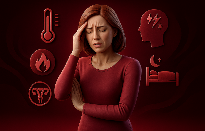 sintomas da menopausa, menopausa precoce, reposição hormonal, fogachos, menopausa e ganho de peso, osteoporose, névoa mental, saúde da mulher, terapia hormonal, riscos da menopausa